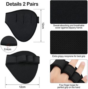 Guantes de entrenamiento para levantamiento de pesas, manoplas de silicona antideslizantes, acolchadas, para entrenamiento cruzado - Product Image 2