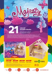 Artesanos rusos ecológicos, casa de muñecas de madera, juego de juguetes de construcción - Product Image 4