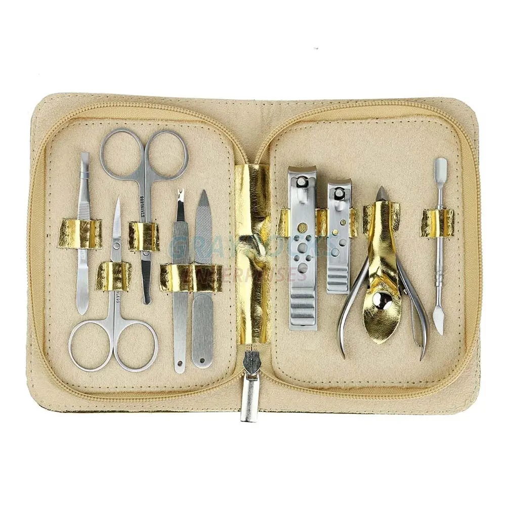 Manicure Pedicure Kit for Nail Care Professional Grooming Kits Nail Care Tools with Pouch 250 Set Personal Care Stainless Steel