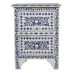 Modern <b>Nordic</b> Design Wooden Side <b>Table</b> with Bone Inlay Nightstand or <b>Bedside</b> <b>Table</b> for Home or Office Dining Room Furniture - Product Image 2