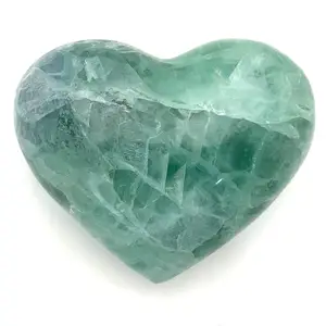High Quality Green Fluorite Puffy Hearts at wholesale price