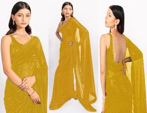 อินเดียและปากีสถานสวมชุดแฟนซีทำงานตามลำดับ Saree กับเสื้อทำงานที่มีกะเหรี่ยง/สารีอัตราต่ำที่มีคุณภาพดีที่สุด - Product Image 6