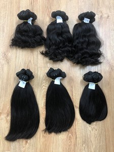 Tissage en lot vietnamien naturel, extension de cheveux humains, vierges rugueux, cuticules, vente en gros, 50 pièces - Product Image 3