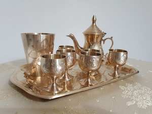 Juego de Comunión de Latón Vintage para Iglesia, Juego de Cuatro Artículos Religiosos - Product Image 2