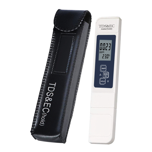 Digital TDS/EC/TEMP Water Quality Meter 0-10000ppm/0-20000us/cm Range IP65 (OEM Packaging Available)