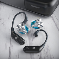 Écouteurs sans fil TWS KZ AZ09 PRO BT5.2 QCC avec technologie hybride intra-auriculaire, crochet d'oreille, fonctionnalités intelligentes, écologiques, interface Type-C bleue