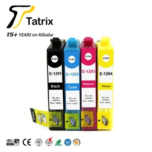 Tatrix T1291 T1292 T1293 T1294高级彩色兼容打印机喷墨墨盒，用于Epson触控笔SX435W SX525WD