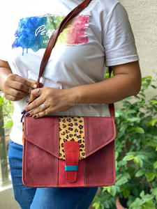 Elegante bolso de mano de cuero reciclado con un solo Mango para mujer con forro de nailon, bandolera antigua con patrón de caramelo, bolso de moda para mujer - Product Image 4