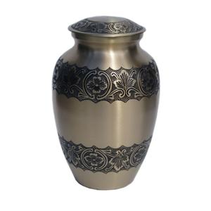 Hand Crafted Embossed Design Metal Cremation Urn Luxury Design Cremation Urns <b>Keepsakes</b> Made From <b>Ashes</b> - Product Image 1