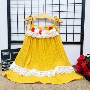 เข้ามาใหม่ Smocked ชุดผ้าฝ้าย100% เด็กวัยหัดเดินในช่วงฤดูร้อนเสื้อผ้าเด็กชุดสาว - Product Image 1
