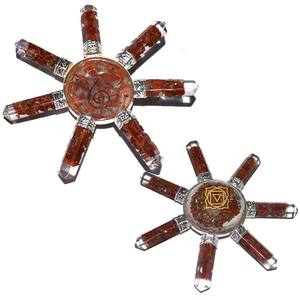 Obtener en línea Chakra raíz jaspe rojo generador de energía de orgón herramienta fengshui Chakra raíz jaspe rojo generador de energía de orgón para la venta - Product Image 1