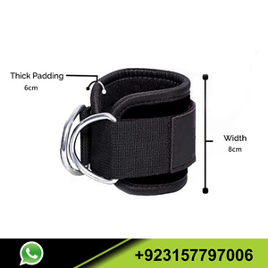 Correa tobillera negra de alta calidad para máquina de Cable, brazalete de tobillo para gimnasio, accesorios de gimnasio con logotipo personalizado, venta al por mayor, 2022 - Product Image 5