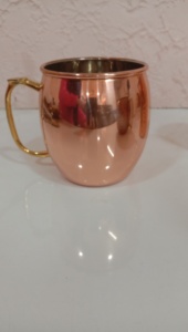 Tasse de mulet de moscou en cuivre et en acier, style martelé, tasse de bière en cuivre et en acier, 100% naturel - Product Image 4