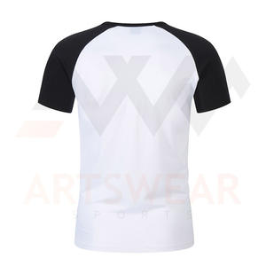 เสื้อยืดคอกลมสีตัดกันสำหรับผู้ชายเสื้อ2024คอกลมผ้าโพลีเอสเตอร์แห้งเร็วพิมพ์ลายได้ตามต้องการ - Product Image 6