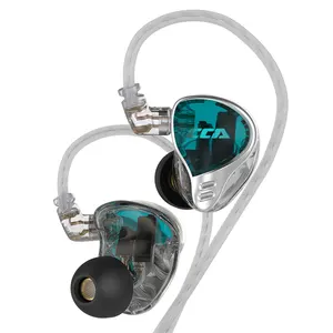 CCA CA10 kulak kulaklık 5BA HiFi kablolu kulaklık profesyonel süper bas Audifonos kulaklık yükseltme gümüş kablo