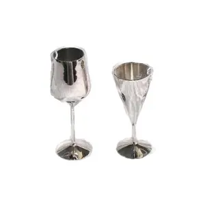 Kerstboom Ornamenten Goblet Vorm Gemaakt In Messing Met Nikkel Afwerking Metalen Kerstboom Decor