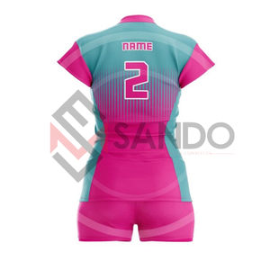 Conjunto de Uniforme de Voleibol al por Mayor para Mujer, Uniforme Deportivo de Poliéster con Impresión de Logotipo Personalizado - Product Image 4