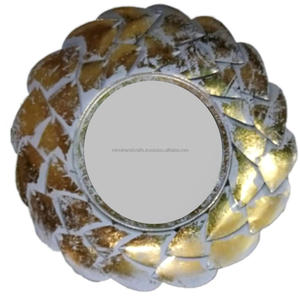 Espejo antiguo decorativo para pared, diseño clásico en forma de ráfaga solar, de Metal dorado, para el hogar, sala de estar y dormitorio - Product Image 3