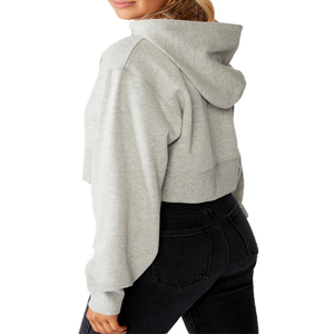 OEM <b>Girls</b> Customized crop top hoodies 100% cotton cheap and best - Product Image 4