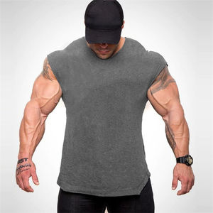 Camisetas sin mangas personalizadas OEM para hombre, camisetas de gimnasio con diseño veterinario sin mangas, ropa deportiva de moda para correr para hombre - Product Image 2