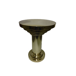 Table basse d'appoint pour canapé, meuble de chevet, en métal, finition or et demi-noir, moderne - Product Image 4