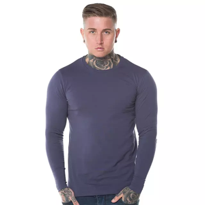 Camiseta naranja con cuello redondo para hombre, diseñada y de tamaño personalizado, 100% algodón, patrón sólido, técnica de punto lavado - Product Image 5