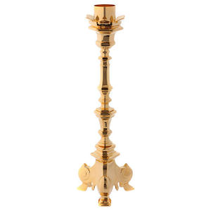 Brassworld อินเดีย18cm หล่อเชิงเทียนทองเหลืองพร้อมรูปแกะสลักเทวดา2-แขนศาสนารุ่นโลหะขัดสินค้าของขวัญ - Product Image 4