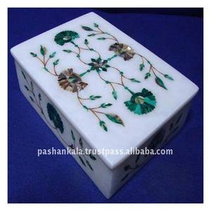 Cajas de mármol decorativas con trabajo de incrustación - Product Image 1