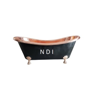 Baignoire de salle de bain à vendre baignoire en cuivre noir Antique extérieur en laiton griffe jambes alimentaires baignoire de luxe sur pied - Product Image 1