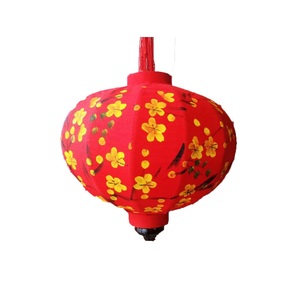 LINTERNA DE PAPEL VIETNAMÉS COLGANTE CILINDRO DE TELA DE SEDA IMPERMEABLE PARA EXTERIOR PARA DECORACIÓN 99GD - Product Image 5