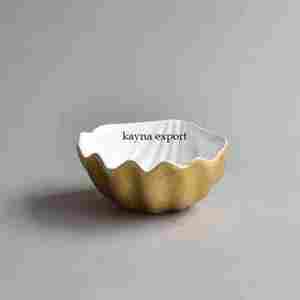 CUENCO CENTRAL PARA MESA DE COMEDOR CON CUENCO ACABADO EN ORO PARA USO DOMÉSTICO CUENCO DE ORO DE LUJO - Product Image 6