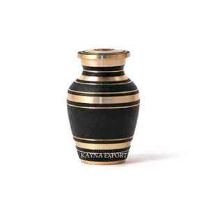 Urne funéraire en métal bleu doublée de laiton fantaisie, nouvelle arrivée, en vrac, urne funéraire en métal laiton fantaisie pour usage funéraire à prix de gros - Product Image 3