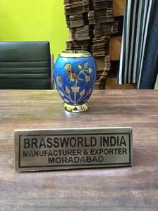 Brassworld India's White Brass Adult Cremación Urna American Metal Funeral Supply Grabado Burial Urna para cenizas - Product Image 6