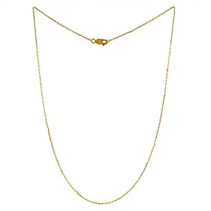 Haute qualité 925 argent sterling jaune plaqué or chaîne unie bijoux pour cadeau fête de mariage - Product Image 1
