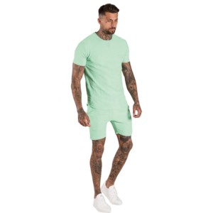 เสื้อยืดแขนสั้นผ้าฝ้ายสีพื้น,ชุดเสื้อคู่แขนสั้นสวมใส่สบาย - Product Image 2