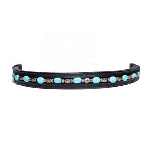 Correa de cuero de vaca para cejas, diseño ecuestre de caballo, perla, fabricante al por mayor, diseño personalizado, todos los colores disponibles, 100% - Product Image 1