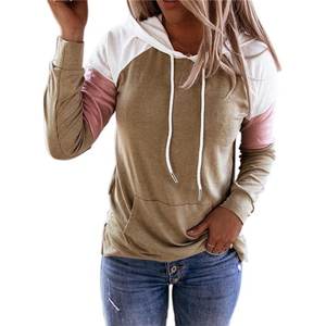 Sudadera con Capucha para Mujer OEM, Talla Grande, Bloques de Color, Manga Larga - Product Image 5