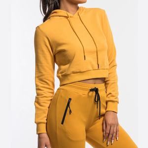 Wnab เสื้อฮู้ดผู้หญิง,เสื้อครอปคอตตอนสีพื้น - Product Image 1