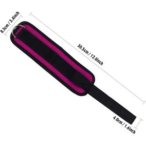 Sangles de cheville double D rembourrées en néoprène imprimées sur mesure, accessoires de gymnastique pour hommes et femmes - Product Image 3