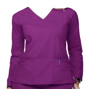 Uniformes Médicos de Manga Larga con Cuello en V para Mujer, Orientados a la Exportación, Conjuntos de Uniformes de Enfermera, Logotipo Personalizado, Precio al por Mayor - Product Image 2