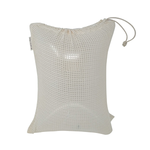 Tissu en coton biologique certifié GOTS Sac en maille en vrac recyclable et lavable Motif géométrique Petite taille Logo personnalisé Mode Vintage - Product Image 1