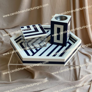 Latest <b>Bone</b> Inlay Tray Set with Bakhoor Burner Mubkhar Resin and Plastic Set for Ramadan Gift - Product Image 5