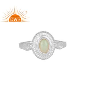 Anillo de piedras preciosas de ópalo etíope de corte ovalado, joyería hecha a mano, de diseño de Plata de Ley 925 - Product Image 1