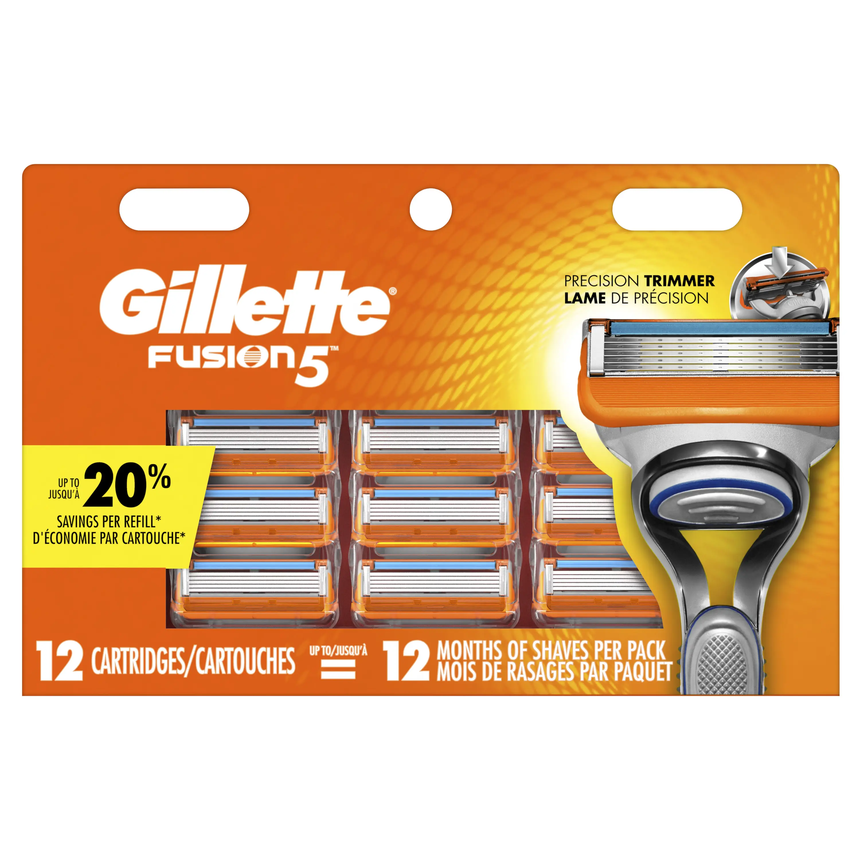 Gillette Fusion5メンズかみそりの刃の詰め替えカートリッジ、12、8、4カウント