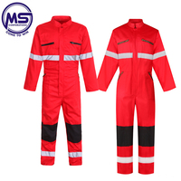 Overoles de construcción extra grandes Pantalones de trabajo de seguridad de alta visibilidad Tiras reflectantes Algodón Poliéster Uniforme DE TRABAJO