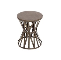 Table ronde en cuivre martelé, forme classique, élégante, table d'appoint en gros, table centrale en métal décorative, best-seller