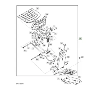 Teil für JD John Deere Traktor, Sitz, verstellbarer Sitz Teilen ummer SJ26883