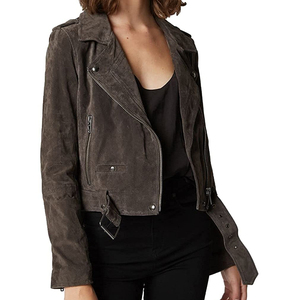 OEM High Quality Women Fashion Leather <b>Jackets</b> Original <b>Sheep</b> <b>Skin</b> Leather Custom Size Leather <b>Jackets</b> - Product Image 1