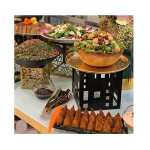 Ensemble de 2 bols à nourriture islamiques en métal, design classique, forme ronde, bols décoratifs pour servir des chocolats, en vente - Product Image 3