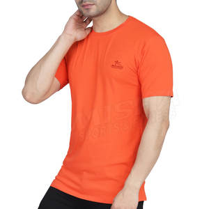 2023 hommes manches unies couleur unie T-shirt décontracté pour hommes prix de gros conception réfléchissante - Product Image 3